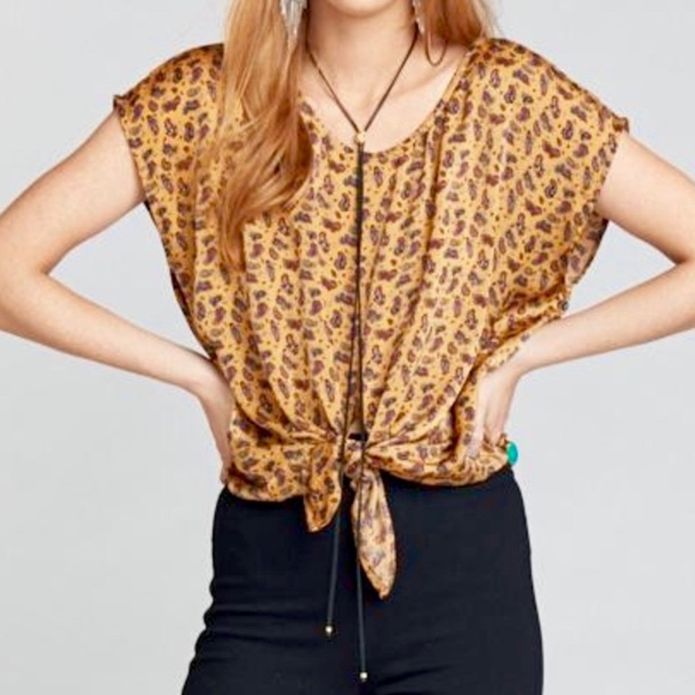 Show Me Your Mumu Boho Paisley Short Sleeve Blouse